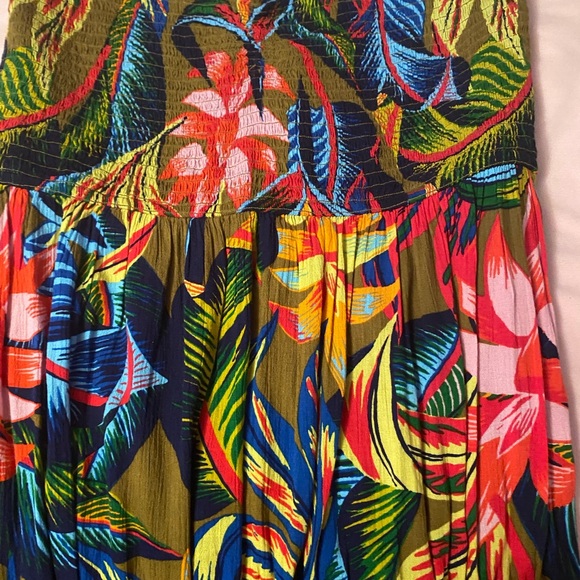 Aerie tropical floral tropical smocked dress size M brand new without tags - Picture 4 of 5